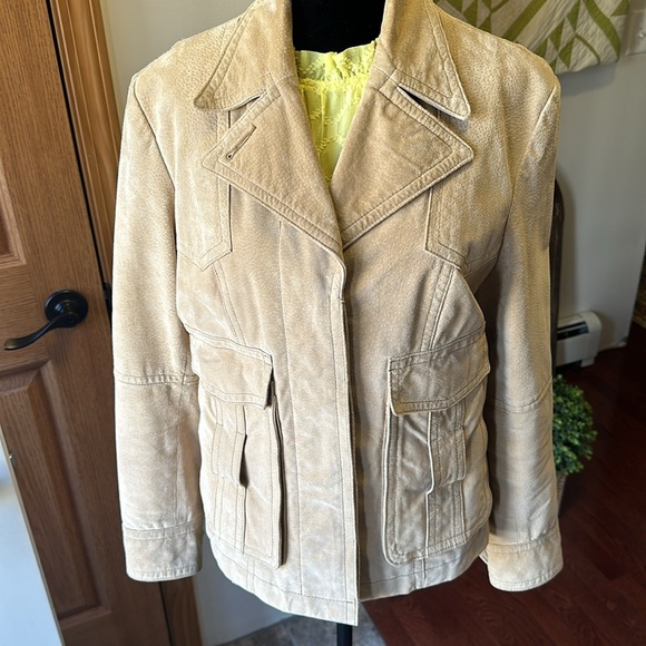 Leather/Suede Great Northwest Clothing Company Leather Belted Blazer size medium - Picture 6 of 16
